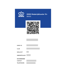 KNWU wedstrijdlicentie